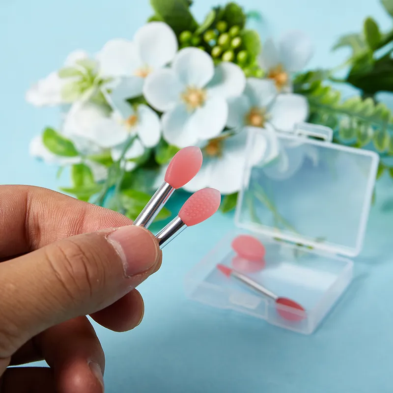 【M】3PCS Silicone Lip Balms Lip Mask Brush With Sucker Dust Cover Makeup Brushes Lip Film Anti-lost Dust Cover