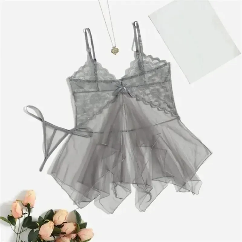 Sexy Lingerie For Fine Women Women'S Lace Fluoroscopy Beauty Tulle Elegant Reverie Sexy Lingerie Fantasy Tulle Intimate Set New