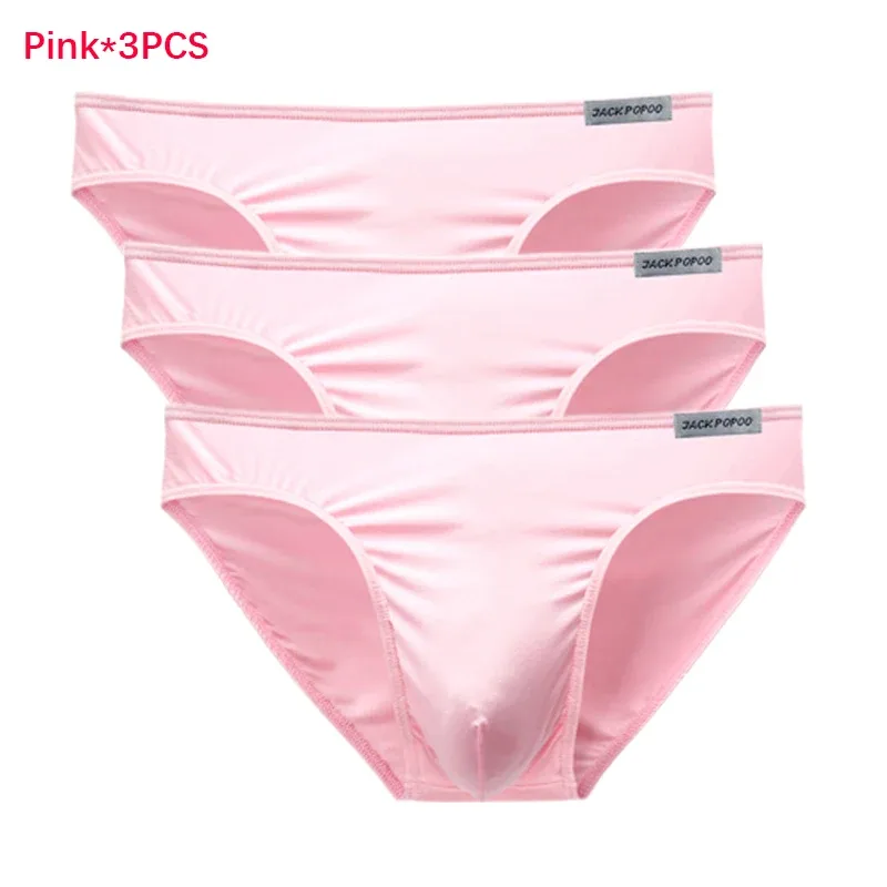 3PCS/Lot Men's Underwear Modal High Quality Soft Briefs Breathable Comfortable Youth Underpants Male Sexy U Bulge Pouch Panties