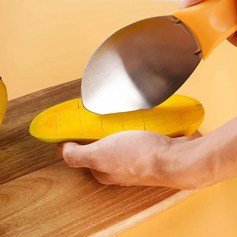 Cortador de Mango multifuncional, cuchara para fruta, cuchillo para cortar sandía, herramientas para cortar Mango, cuchara en cubitos, utensilios de cocina, 1 ud.