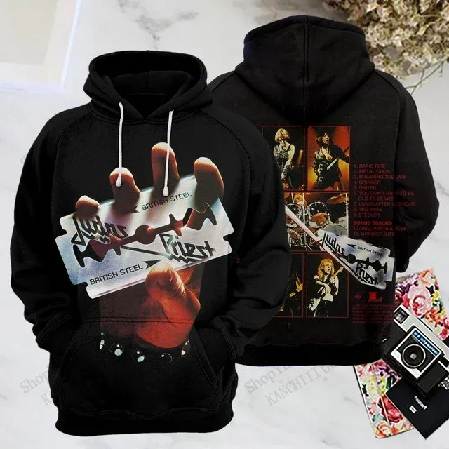 Rock Band Judas Priest 3d Print Hoodies Men Women Fashion Sports Hoodie Sweatshirt Coat Mens Sweats Men Clothes Comfort Moletom