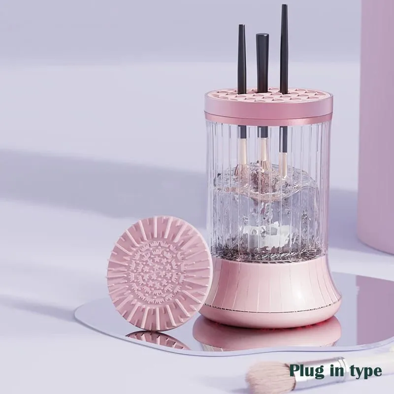 USB zástrčka Přenosný elektrický čistič štětců na make-up Dobíjecí štětce na make-up Čisticí nástroj Automatické čištění štětců na make-up