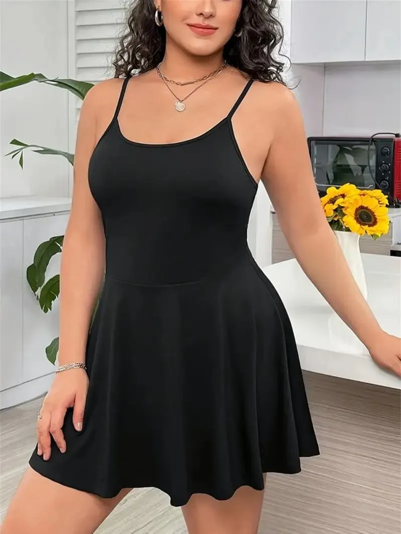 Slim Fit A-Line Fashionabla Camisole Casual Mångsidig kort kjol Enkel Eleganta damkläder