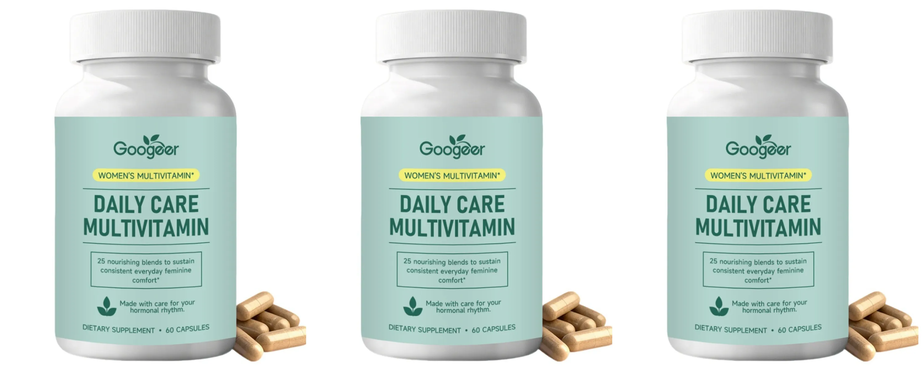 Googeer Women's Multivitamin Capsules with Inositol Vitamin Mineral Blend for Supports Hormone Balance Immune Health 60 Capsules