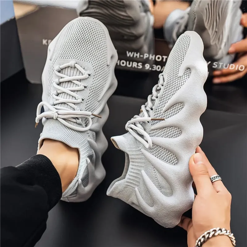 Men Sports Running Jogging Shoes Summer Casual Sneakers Outdoor Breathable Mesh For Women Light Shock-absorption Black Tennis