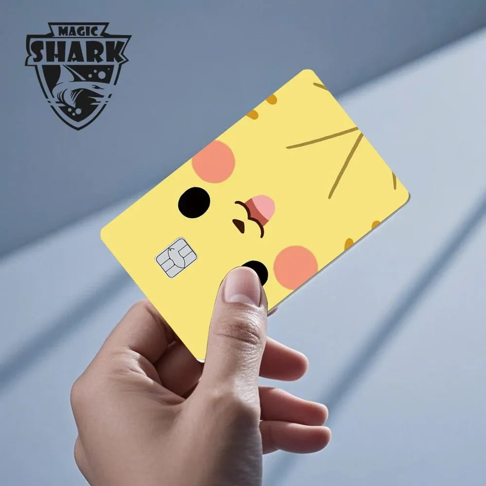 Maigc Shark Cute Pokémons Mewtwo Eevee Pikachu Gengar Adesivo Capa de filme para cartão de crédito de débito sem desbotamento