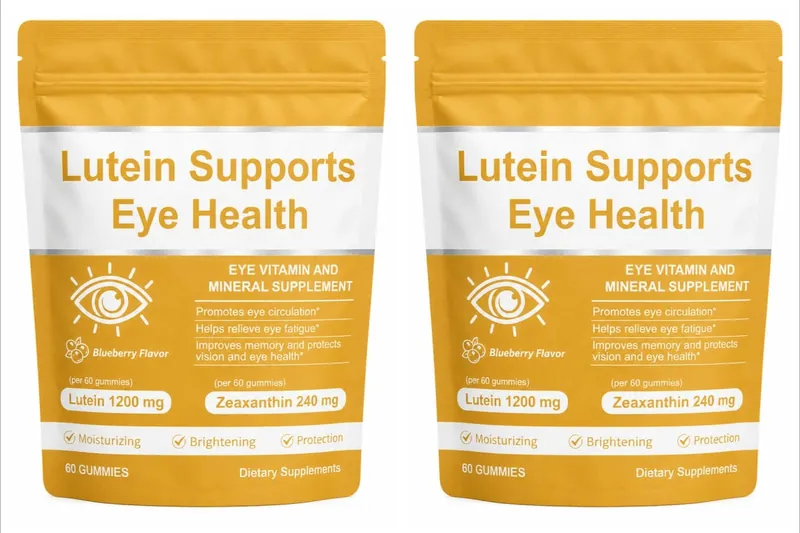 Lutein Eye Health Gummies with 40mg Lutein 8mg Zeaxanthin Vitamins A C E Blueberry Flavor Supports Visual Wellness 60 Gummies