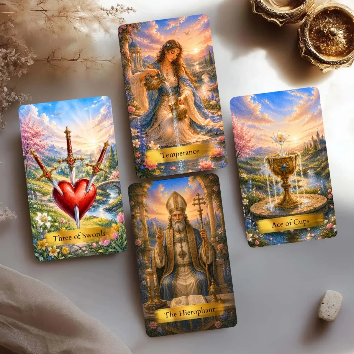 78 Starry Realms Tarot Cards 13x8 Cm Includes Paper Manual Journey to Imagination and Inner Wisdom Card Game Set