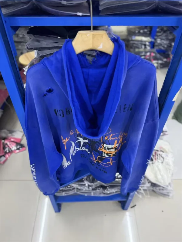 Autumn/Winter PH Vintage Letter Pattern Printed Washed Loose Hoodie Street Casual Cotton Versatile Sports Fashion Sweatshirt