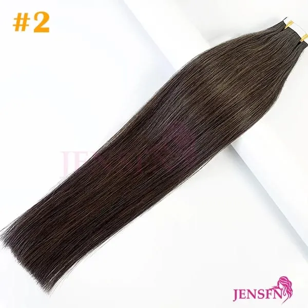 High Quality Tape In Hair Extensions 100% Remy Really Human Hair Brown Blonde Straight Seamless PU Skin Tape Ins Womem