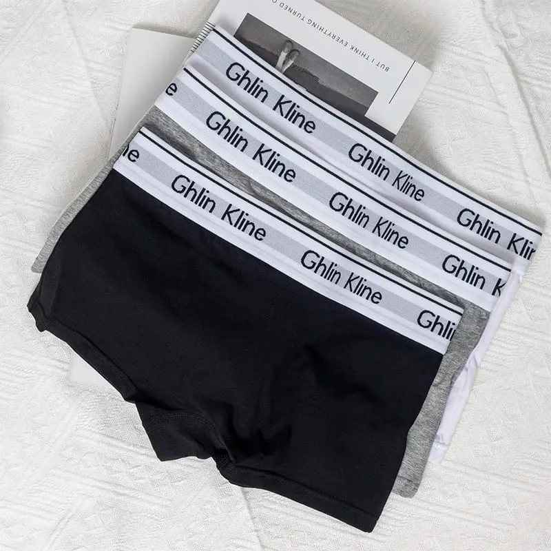 Women's Cotton Sports Bra Set with Padded Underwear And Flat Angle Sports Shorts Comfortable Breathable