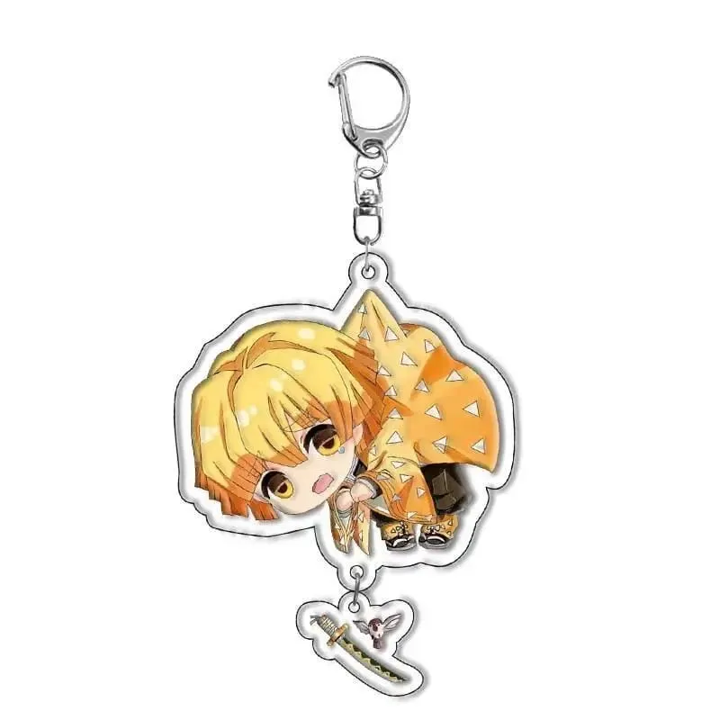 Hot Demon Slayer Tanjiro Kamado Acrylic Keychain Anime Peripherals Cute Cartoons Fashion Jewelry Backpack Pendant Christmas Gift