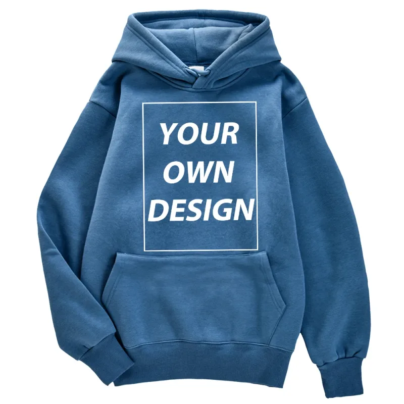 Angepasst DIY Druck Männer Frau Herbst Winter Hoodies Casual Klassische Pullover Einfache Bequeme Streetwear Weiche Warme Sport Kleidung