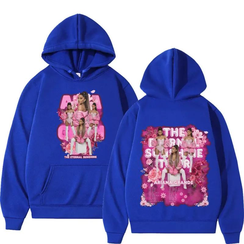 Singer Ariana Grande Tour 2026 Graphic Hoodie Men Women Fashion Pullover Long Sleeves Loose Casual Oversized Fleece Sweatshirts