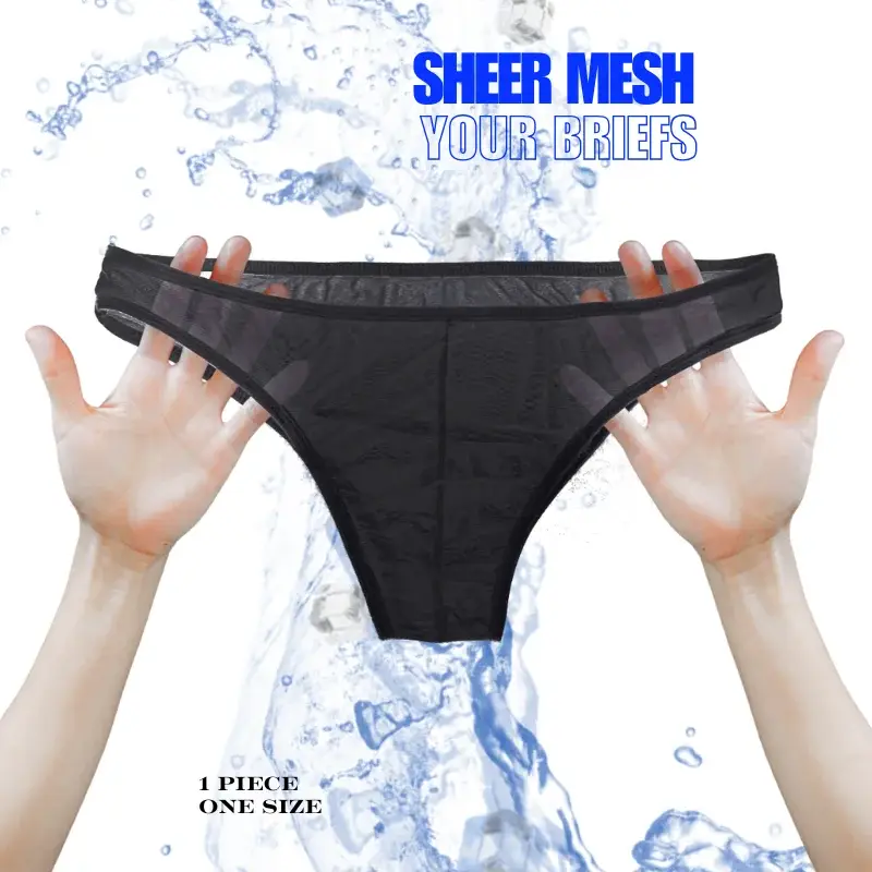 Panlalaking Panloob na Panlalaking Naka-istilong Breathable Triangle Underwear, Mesh Transparent na Kumportable Sexy Panlalaking Panloob na Panlalaking Panlalaking Brief YW