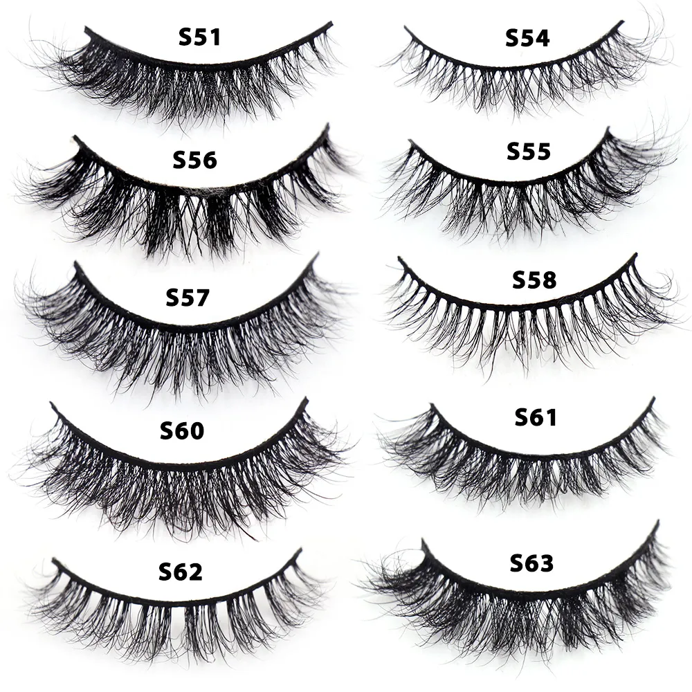 Short Natural 3D Mink Lashes Fluffy Wispy Fake Eyelashes Crisscross False Lashes Eyelash Extension Makeup