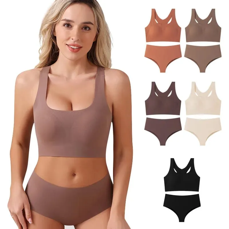 Women's Seamless Bra and Panty Set Racerback Smooth Everyday Lingerie 2026