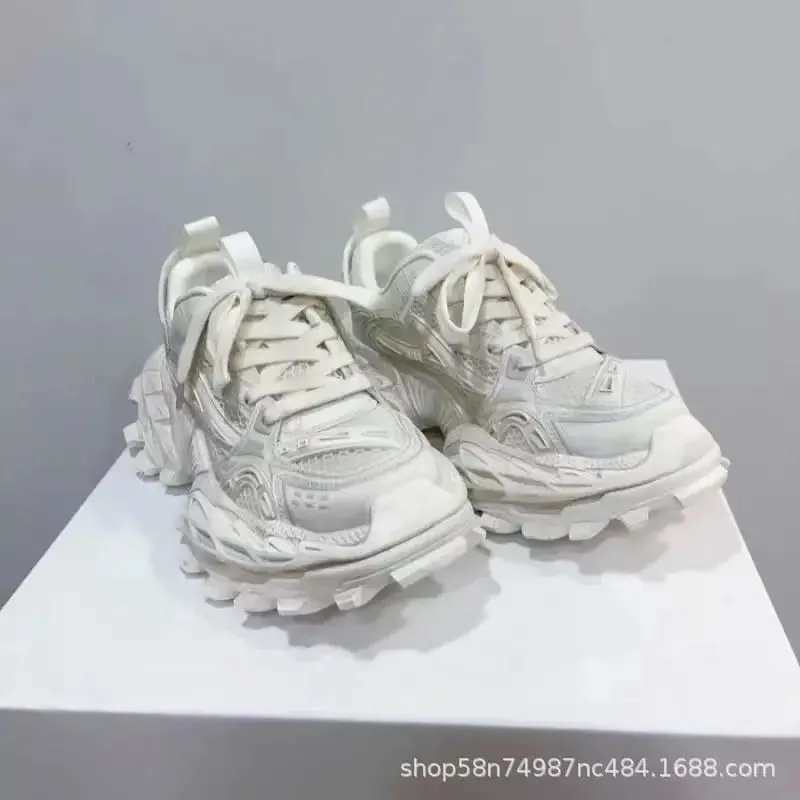 Men Sneakers Elevated Dad Sneakers Color Block Mesh Shoes Men Chunky Casual Shoes with Thick Sole Shoes for Men — image 4