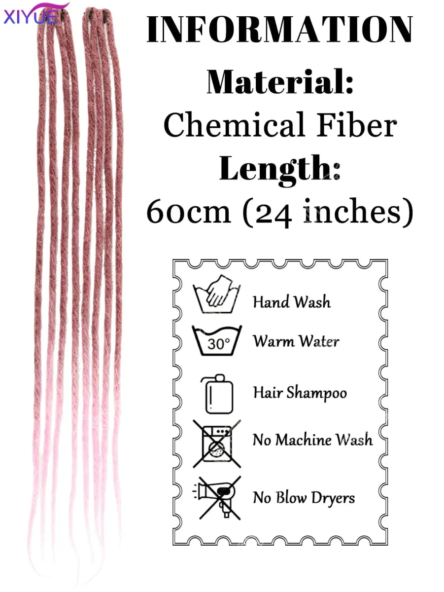 Synthetic BB Clip Dreadlock Hair Extensions Dreadlock Extensions Hip-hop Ombre Hair Extensions African Tribe Style