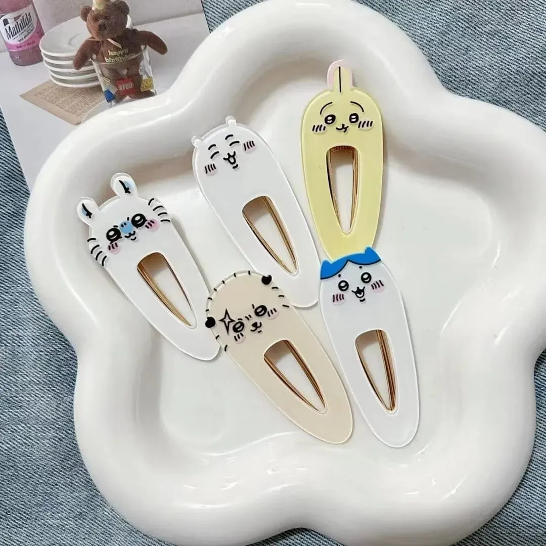 New jiyi jiyi Acrylic Hairpin Xiaoba Usachijiyi Flying Squirrel Chestnut Head Cute Cartoon Duckbill Clip Student Girl