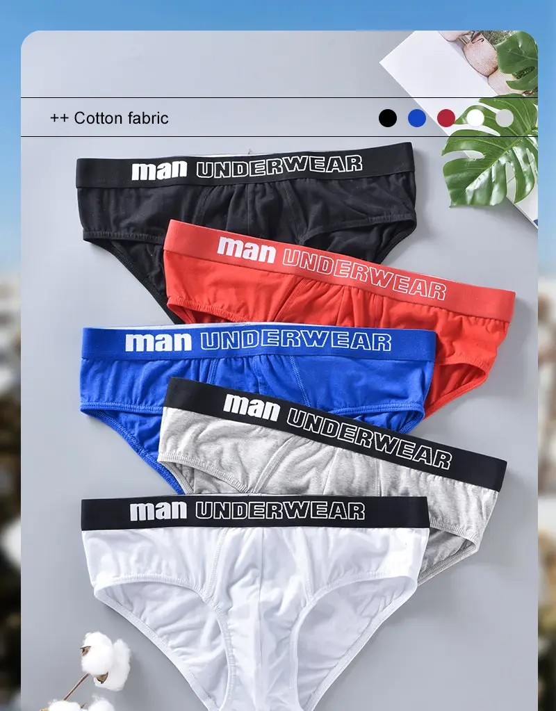 ผ้าฝ้ายกางเกงขาสั้นผู้ชายสบายๆเซ็กซี่ SLIM FIT Temperament Boxer แฟชั่นส่วนบุคคลชุดชั้นในสบายกางเกงสีทึบ