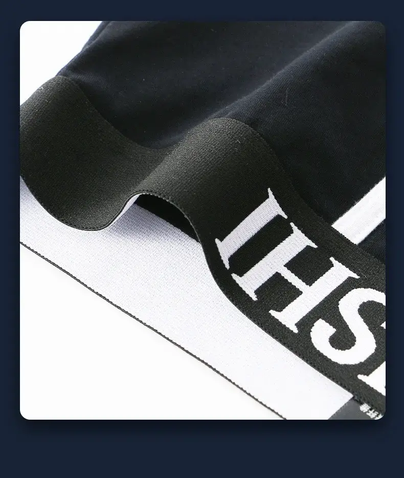 2-delade herrunderkläder Burst av bomull Andas ungdomsboxershorts Letter Trend fyrkantiga shorts med mitten av midjan Platt hörn Perso