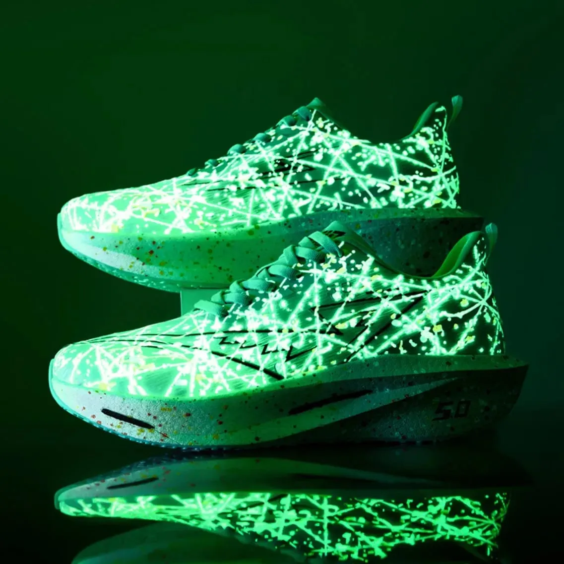Men Marathon Running Shoes Carbon Plate Air Cushion Sports Sneakers Breathable Lightweight Comfortable Nonslip Athletic Shoes