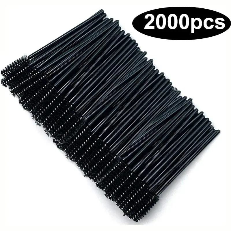 Wholesale 50/1000/2000pcs Spoolies Brush Mascara Wands Wholesale Eyebrow Lash Cleaning Brushes Applicator Makeup Tools Eyelash — image 2