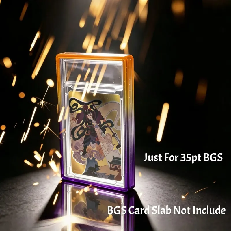 Glitter TPU Slab Bumper Guard Case Holder Protective Skin Display Sleeves with Clear Back for BGS 35PT Graded Trading Card