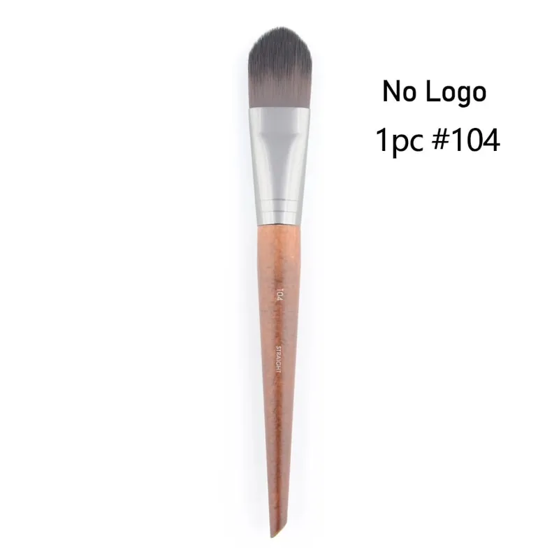 1 piece #108 Foundation Makeup brush Flat Liquid BB cream Natural wood straight Professional Face Mask Make up brushes Synthetic