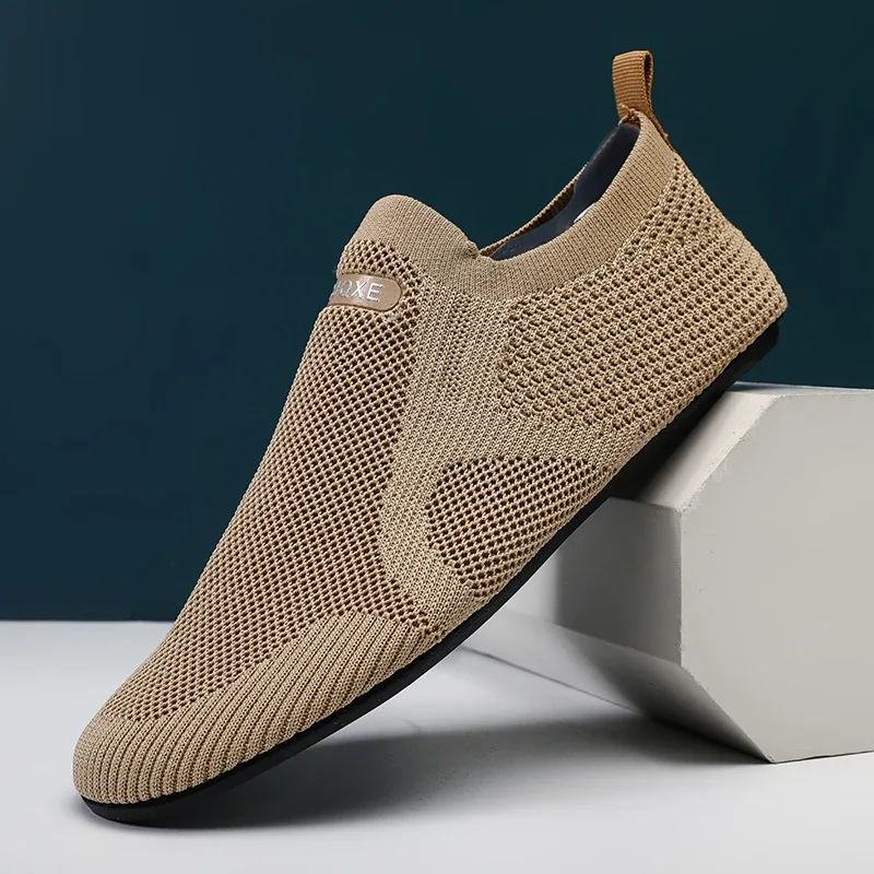 Breathable Men Casual Sneakers Slip-on Magaang Lalaki Walking Shoes Anti-slip Flexible Couple Loafers Summer Soft Footwear
