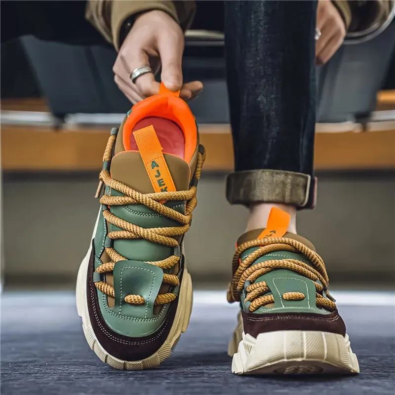 New Men's Casual Sneakers 2025 Spring Fashion Versatile Low-Top Skateboard Shoes for Men Suitable for Outdoor Sports