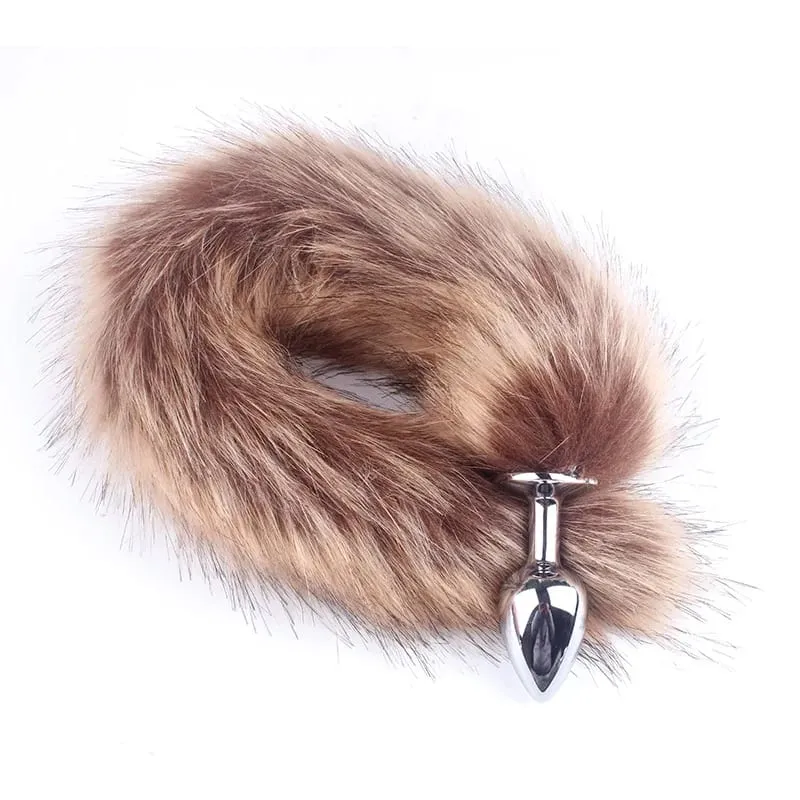 Foxtail Role Playing Metal Butt Plug Adult Sex Toys SM Anal Sex Toys Suitable Beginners Male Female Couples in Various Colors