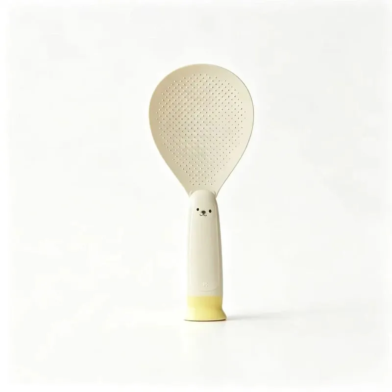 1 Piece Suction Cup Standing Rice Spoon Non‑Stick Heat‑Resistant Self‑Stand Rice Paddle for Rice Cooker Serving Cooking