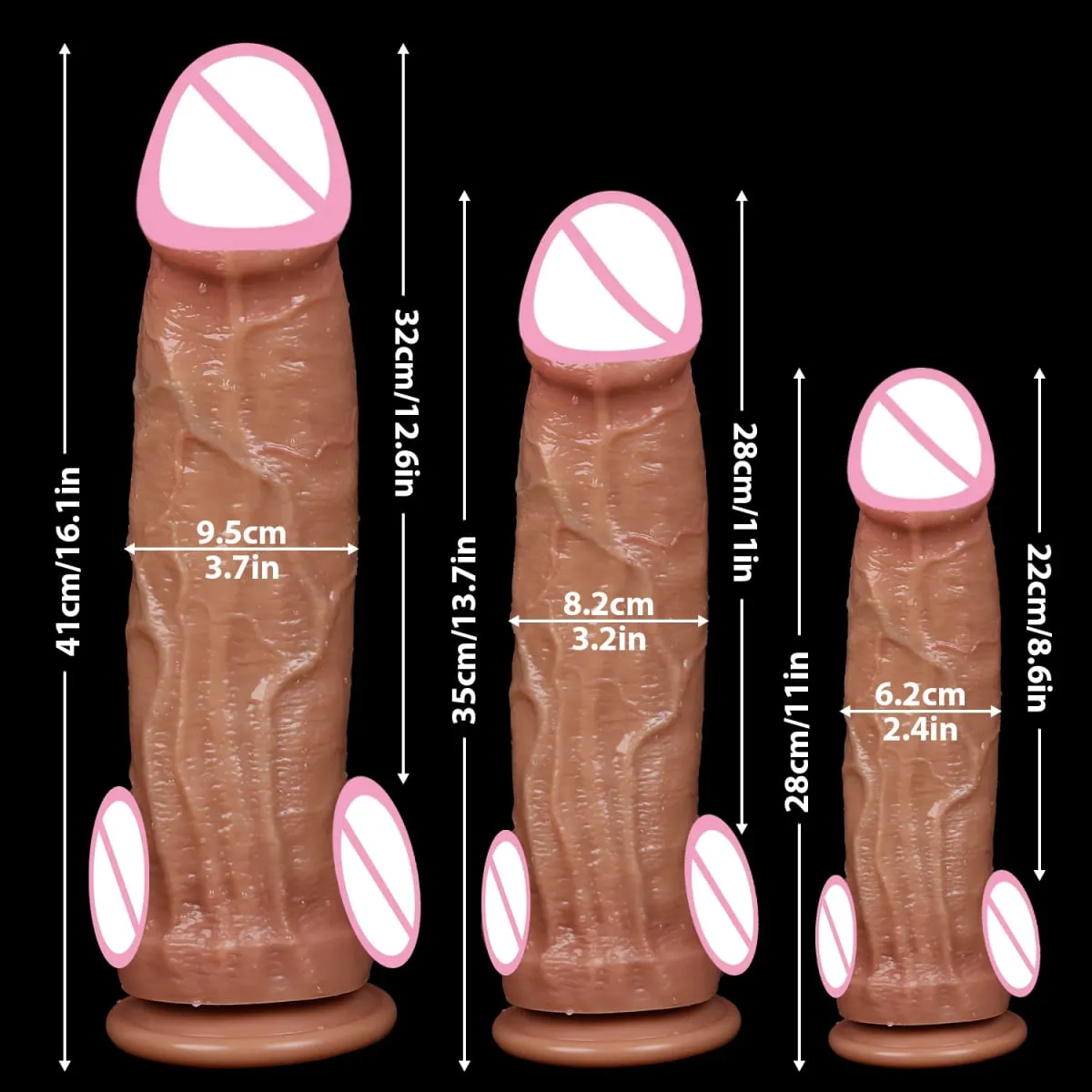 Super Big Soft Dildo Realistic Penis Double-layer Silicone Sex Toy Female Masturbator Suction Cup Dildos for Women Men Cock Gode