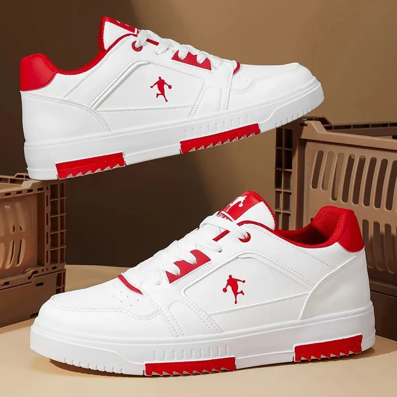 Fashion Forward Men's Casual Trainers - Clean Lines Contrasting Red Trim Must-Have for Sneakerheads & Style-Conscious Buyers