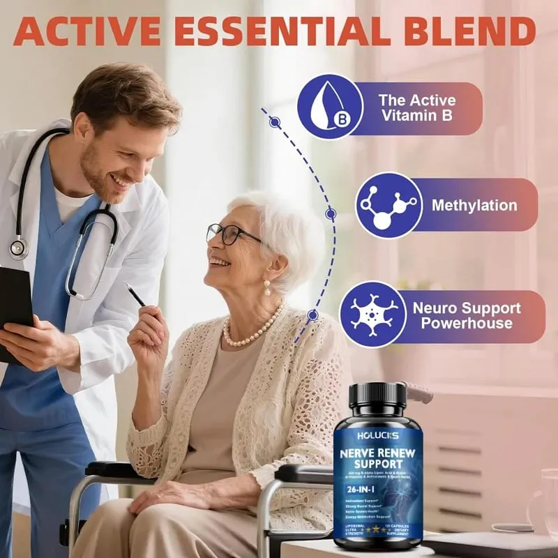Advanced Nerve Nutrition Capsules with L-Theanine & Zinc Maintain Neural Comfort Metabolism & Healthy Nerve System