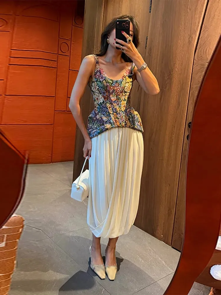 Sexy Print Flower Slim Sling Top Women Sleeveless Slip Backless Closed Waist Vest Female 2026 Fashion Summer Autumn Tops Lady — image 4