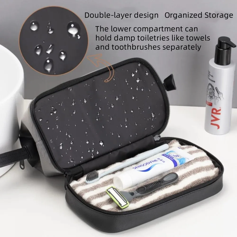 Large Capacity Women's Men Travel Toiletry Bag Makeup Cosmetics Storage Organizer Holer 2-layer Toiletry Washing Bag Waterproof