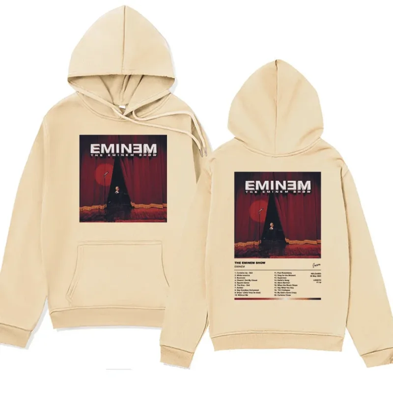 Eminem singer men's and women's hooded sweatshirts 90s retro Harajuku clothing casual hoodies fashionable hooded sweatshirts
