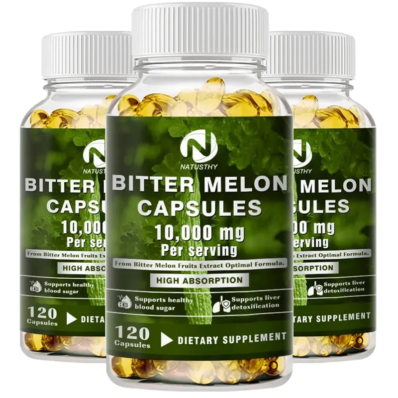 [25:1 Potent Extract] Bitter Melon Kapsler – 120 Veggie Caps (10 000mg ækvivalent) | Blodsukkerstøtte Glutenfri ikke-GMO