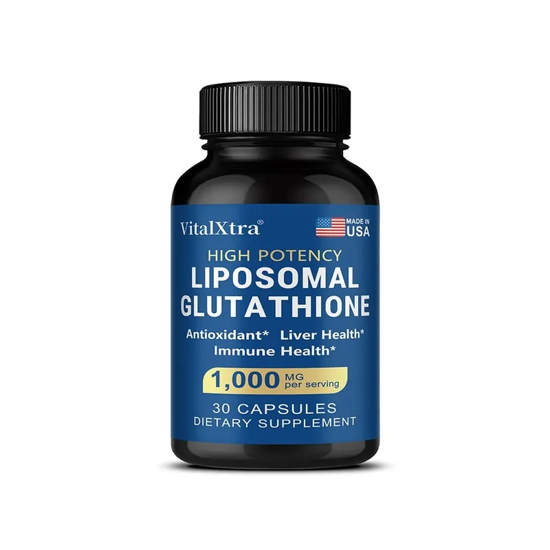Liposomal Glutathione 1000mg - Vitamin C Antioxidant Supports Liver Immune Brain & Skin Health Enhanced Absorption