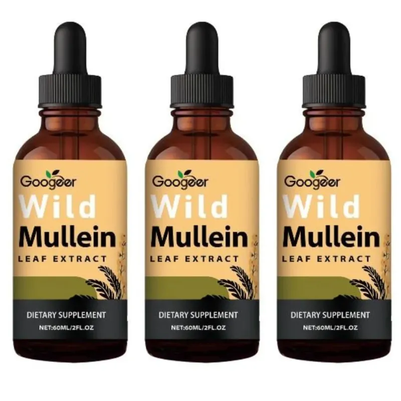 Mullein Liquid Drops 60ml na may Wild Mullein Leaf Extract at Ginger Support Lung Health & Clean Impurities Plant Supplement — image 9