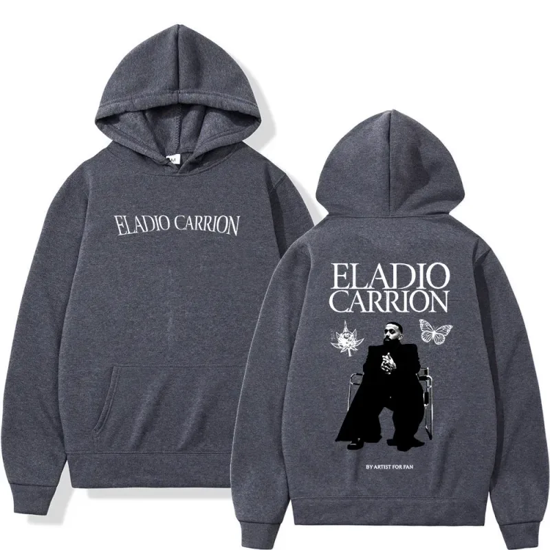 Rapper Eladio Carrion Hoodies Men's Women Clothing Fashion Oversized Pullovers Fleece Long Sleeve Hooded Sweatshirts Streetwear