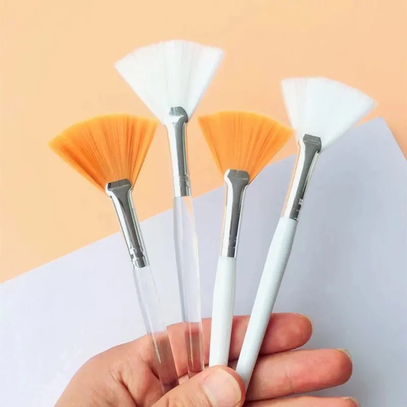 5/10pcs Fan Shape Foundation Makeup Brushes Multifunctional Facial Mask Brush Essential Oil Women Beauty Makeup Tools Brush