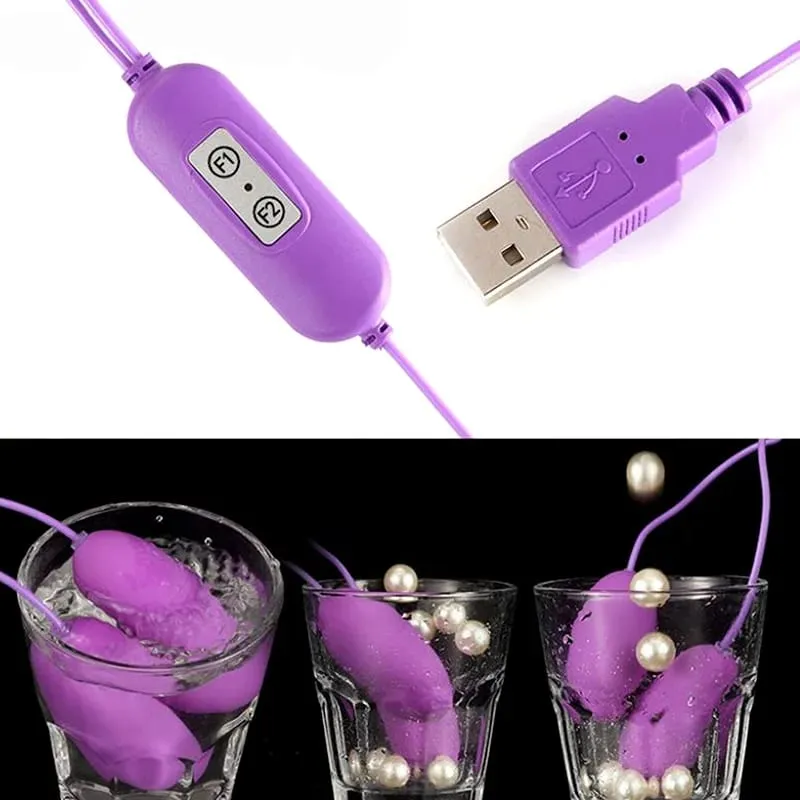 12 Speed USB Rechargeable Bullet Vibrator Egg Dildo Double Vibrating Stimulator Massager Adult Sex Toy for Women