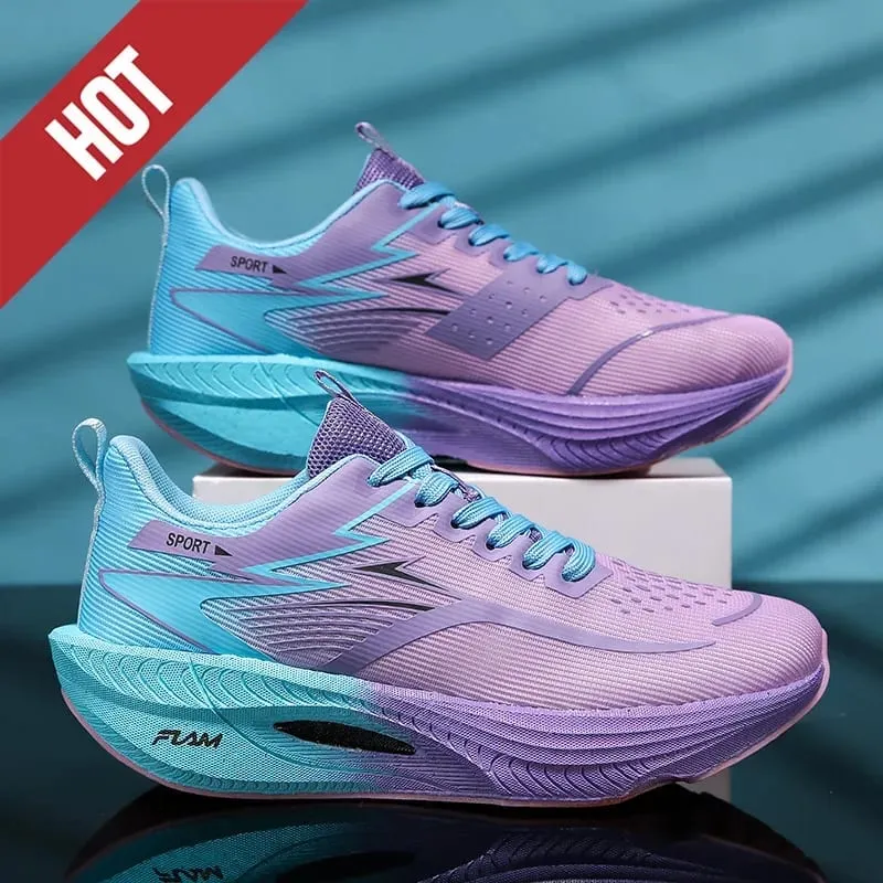 Men Women Carbon Plate Marathon Running Shoes Breathable Lightweight Non-Slip Racing Training Sports Athletic Sneakers Casual — image 13