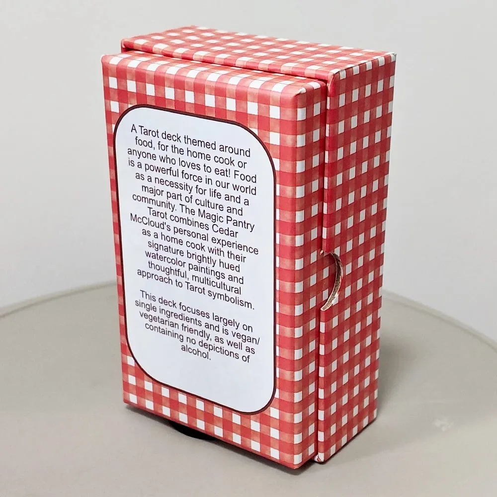The Magic Pantry Tarot Deck Double-embossed Cardstock Food-Themed Watercolor Tarot Cards for Home Cooks & Foodies 12*7cm