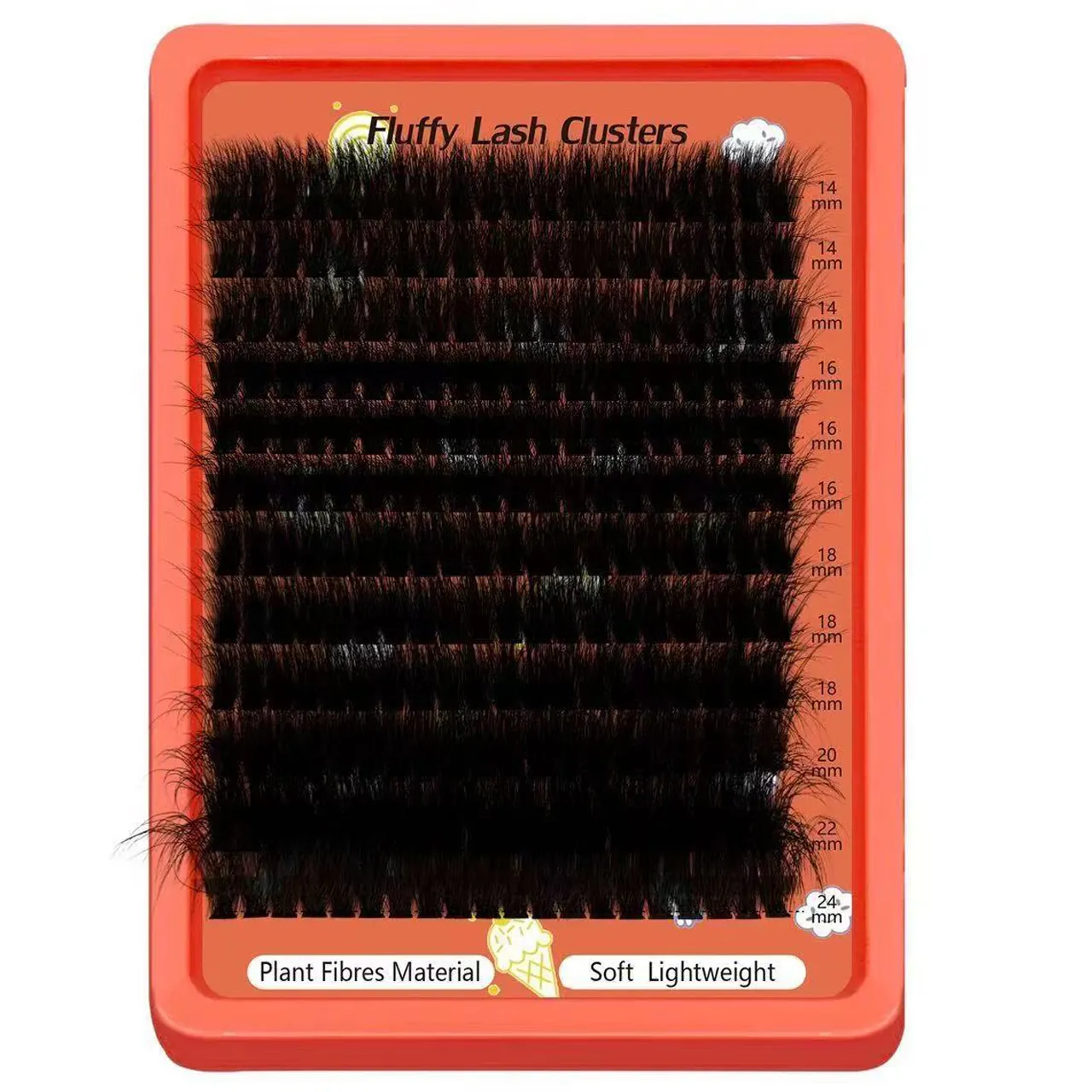 Cluster Lashes D Curl Mixed Length Dramatic Volume DIY Eyelash Extensions Soft Reusable Fake Lashes For Beginners Eye Makeup