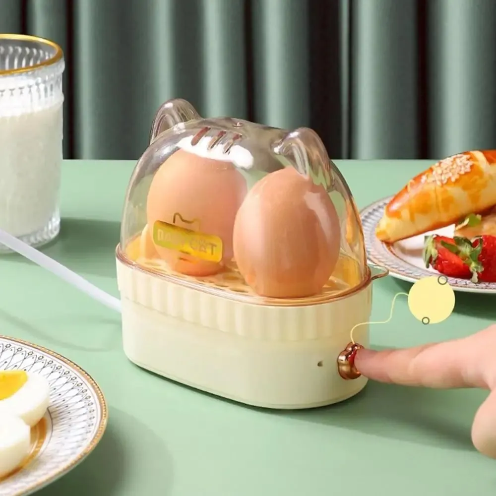 Automatic Power Off Egg Boiler Machine Cat Shape Egg Poacher Egg Cooker Food Steamer Breakfast Machine Home Kitchen